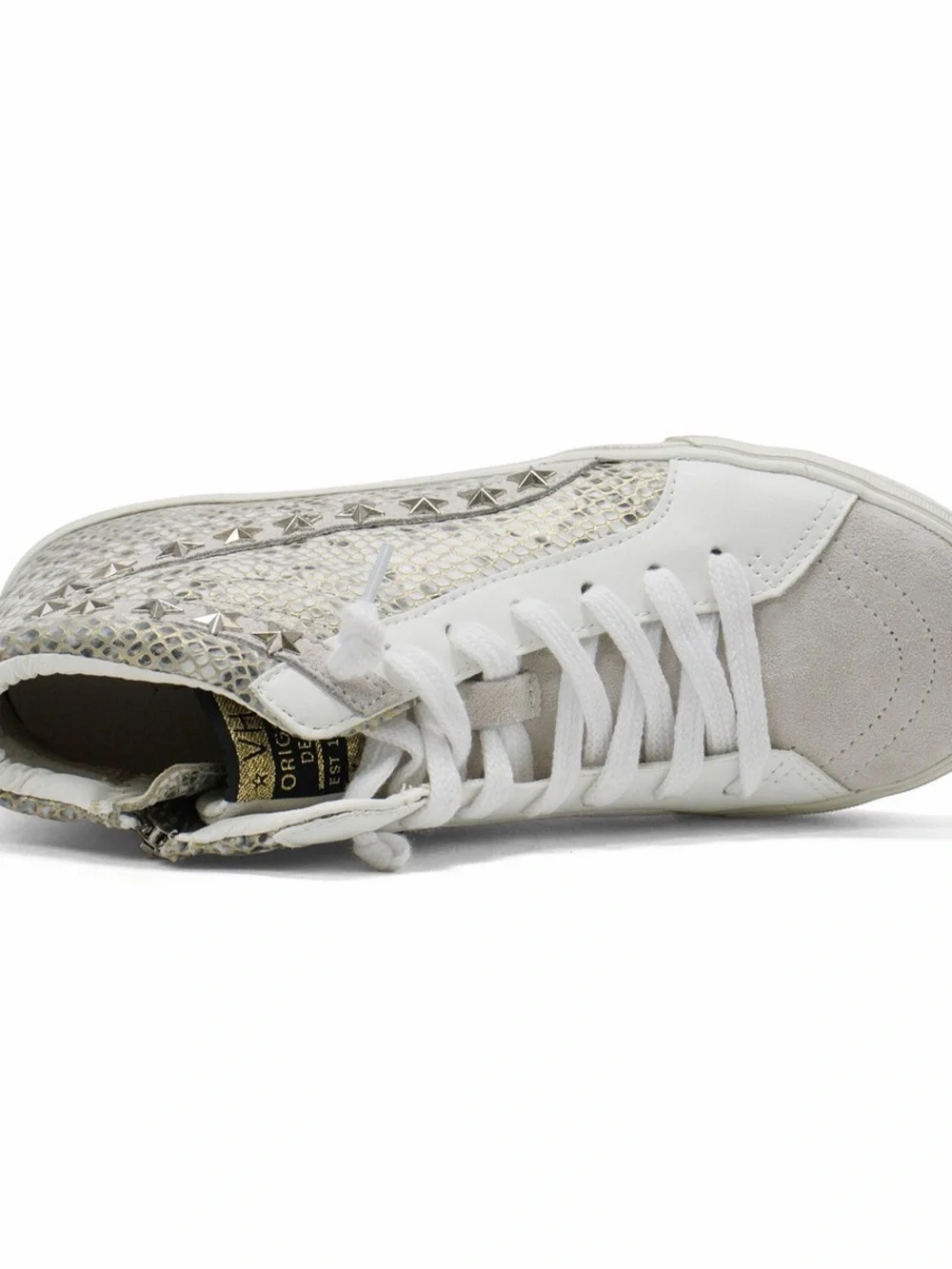 Vintage Havana Fay Snake  Embossed High Top Sneakers
